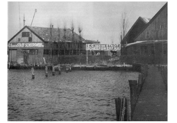 Jachtwerf E.G. van de Stadt, Zuiddijk 412, Zaandam, 1933.